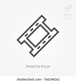 Line icon photo film