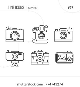Line Icon of Photo, Isolated Object. Line icons set. 