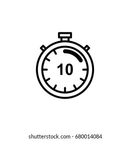Line icon picture. Stopwatch. Editable stroke. Vector illustration.