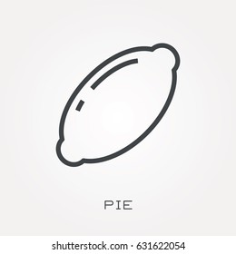 Line icon pie
