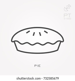 Line icon pie