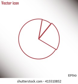Line icon. Pie chart infographic.