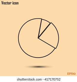 Line icon. Pie chart infographic.