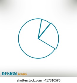 Line icon. Pie chart infographic.