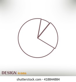 Line icon. Pie chart infographic.