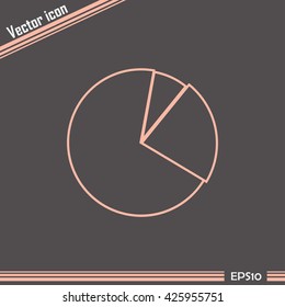 Line icon. Pie chart infographic.