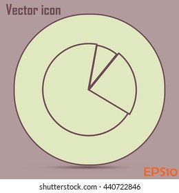 Line icon. Pie chart infographic.