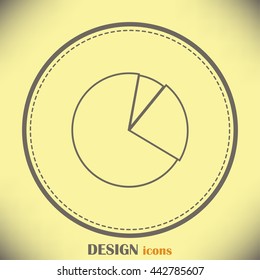 Line icon. Pie chart infographic.