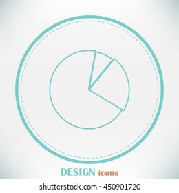 Line icon. Pie chart infographic.