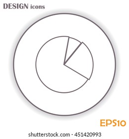 Line icon. Pie chart infographic.
