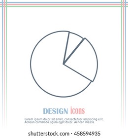Line icon. Pie chart infographic.
