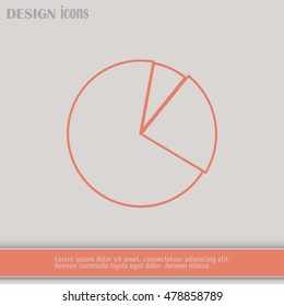 Line icon. Pie chart infographic.