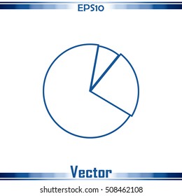 Line icon. Pie chart infographic.