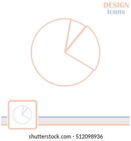 Line icon. Pie chart infographic.