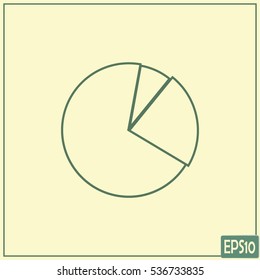 Line icon. Pie chart infographic.