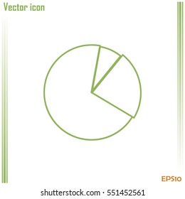 Line icon. Pie chart infographic.
