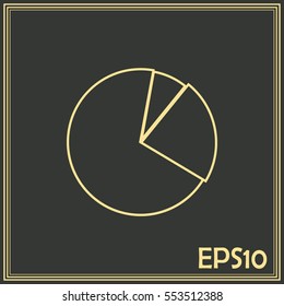 Line icon. Pie chart infographic.