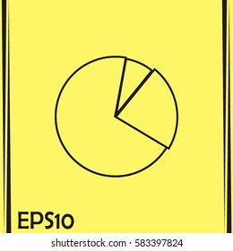 Line icon. Pie chart infographic.