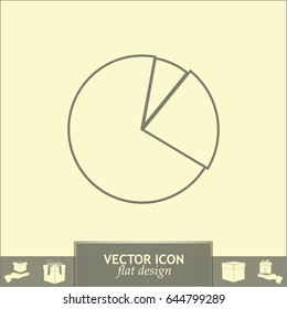 Line icon. Pie chart infographic.
