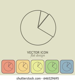 Line icon. Pie chart infographic.
