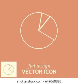 Line icon. Pie chart infographic.