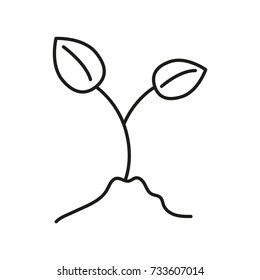 Line icon. Plant growing