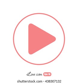 Line icon- play