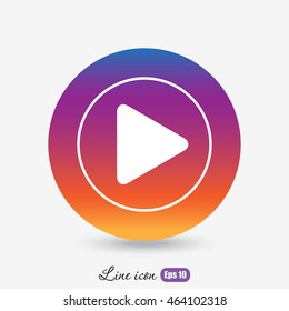 Line icon- play