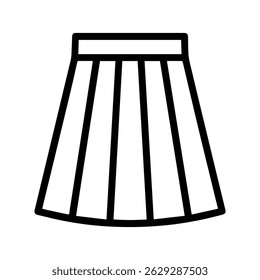 line icon pleated skirt on white background vector
Vector icon clothes and shoes