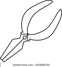   line icon for pliers 