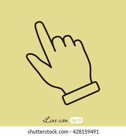 Line icon- pointer