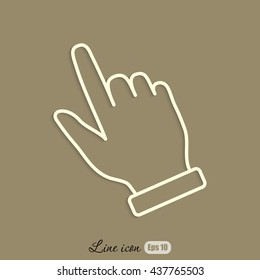 Line icon- pointer