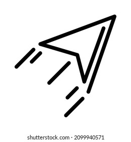 line icon of pointer cursor arrow vector