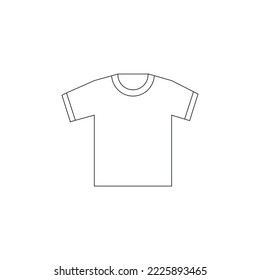 Icono de la línea de la iluminación Vector de camisetas Polo. Dibujar un icono de vector de camisa simple aislado en fondo blanco. Línea simple Polo Henley Shirt. Icono de la línea del símbolo de la camiseta informal