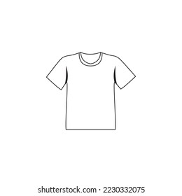 Icono de la línea de la iluminación Vector de camisetas Polo. Dibujar un icono de vector de camisa simple aislado en fondo blanco. Camiseta de polietileno de línea simple. Icono de línea de símbolo de camiseta informal