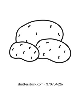 Line icon potatoes. Vector illustration.