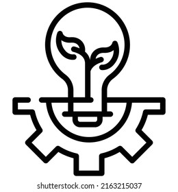 Un icono de línea de administración de energía 

