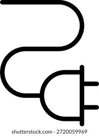 Netzsymbol - Netzsteckerkabel, das die mobile Ladeverbindung darstellt.