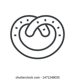 Line icon pretzel. With the ability to change the line thickness.