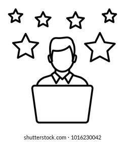
Line icon professional. Proficient
