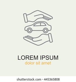 Line icon- Protection of car