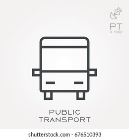 Line icon public transport