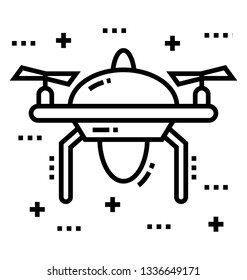 Line icon of quadcopter 