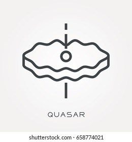 Line icon quasar