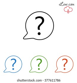 Line icon- question