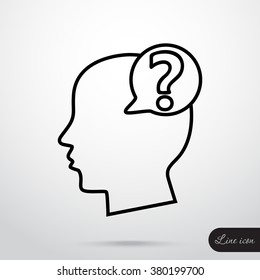 Line icon-   question 