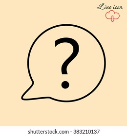 Line icon- question
