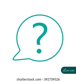 Line icon- question