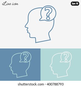 Line icon-   question 