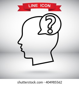 Line icon-   question 
